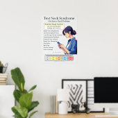 Text Neck Pain Syndrome Chart Poster (Thuiskantoor)