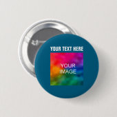 Text Upload Photo Boys Kids Modern Template  Ronde Button 5,7 Cm (Voorkant /achterkant)