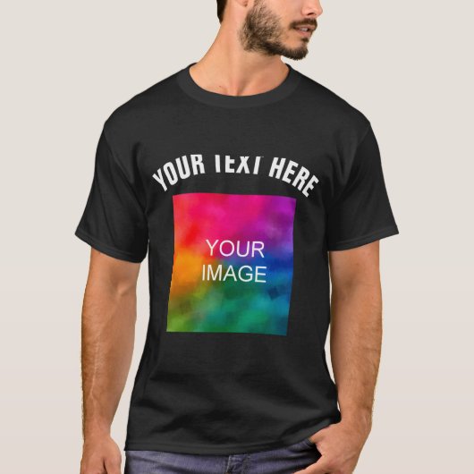 Text Upload Photo Template Boys Kids Modern _1  T-shirt (Voorkant)