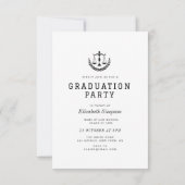 texte à la mode faire-part de diplôme de droit mod (Dos)