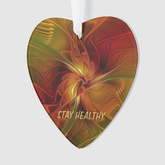 Texte Abstrait rouge orange Brown vert fractal (devant)