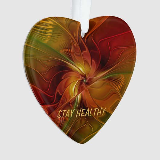 Texte Abstrait rouge orange Brown vert fractal (devant)