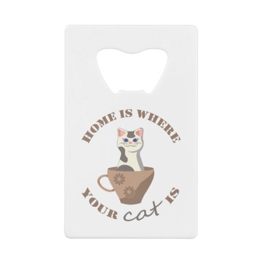 Texte amusant Accueil est l'endroit où votre chat  (Devant)