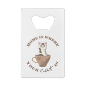 Texte amusant Accueil est l'endroit où votre chat  (Dos)