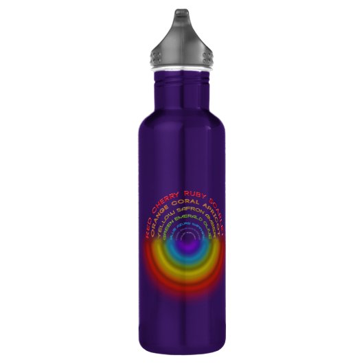 texte arc-en-ciel bouteille en acier inoxydable (Droite)