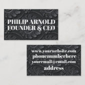 Texte blanc avec carte de visite arrière - plan no (Devant / Derrière)