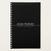 Texte blanc classique simple en noir (Devant)