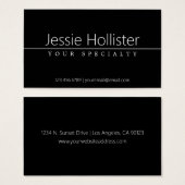 Texte blanc classique simple en noir (Devant & derrière)