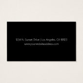 Texte blanc classique simple en noir (Dos)