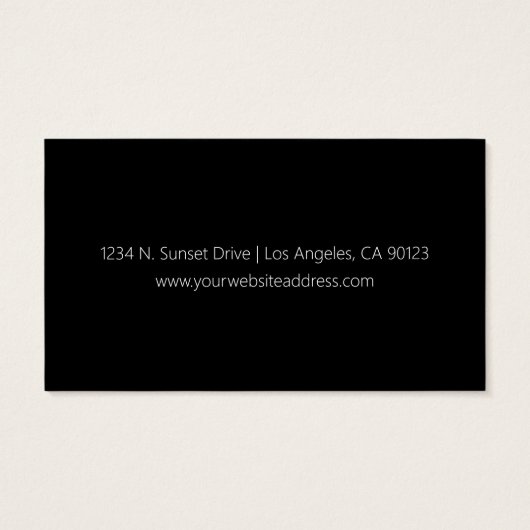 Texte blanc classique simple en noir (Dos)