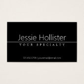 Texte blanc classique simple en noir (Devant)