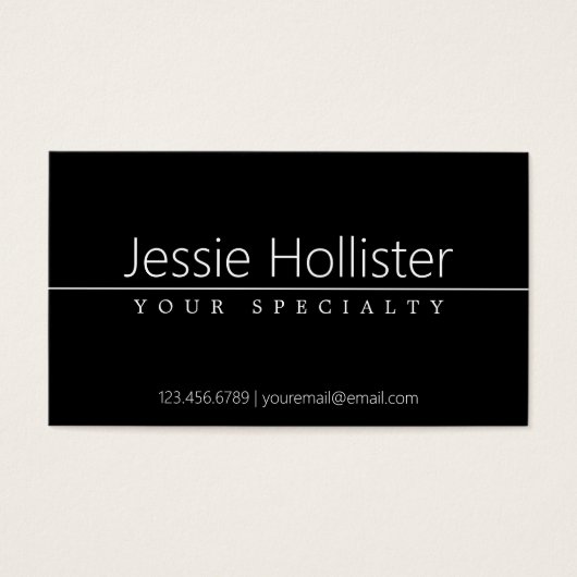 Texte blanc classique simple en noir (Devant)