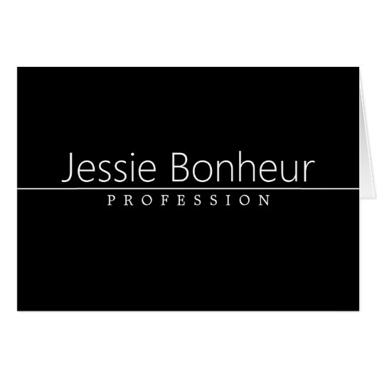 Texte blanc classique simple en noir (Devant horizontal)