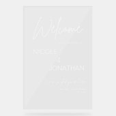 Texte Blanc de Bienvenue de Mariage Moderne (Recto)