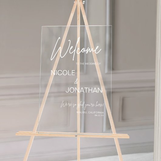 Texte Blanc de Bienvenue de Mariage Moderne