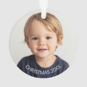 Texte blanc de la photo de Noël annuelle (dos)