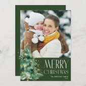 texte blanc joyeux Noël carte de vacances (Devant / Derrière)