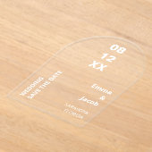 Texte blanc moderne Enregistrer la date Invitation (Poser)