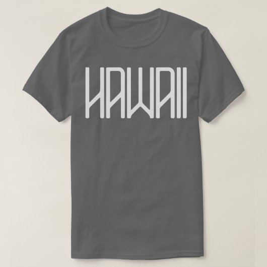 Texte blanc rétro Hawaii TShirt (Design devant)