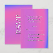 Texte blanc rose et pourpre RSVP (Devant / Derrière)