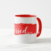 Texte BLESSEE Sur Mug Peint Rouge (Devant droit)