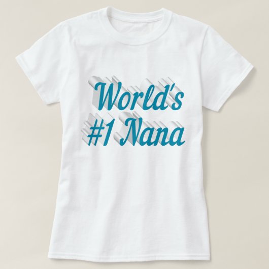 Texte bleu ciel Nana T-shirt (Design devant)