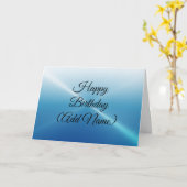 Texte bleu de réflexion de carte de joyeux (Fleur jaune)