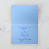 Texte bleu sur bleu, Invitations de mariage, modèl (Intérieur)