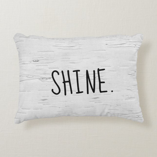 TEXTE BRILLANT Sur Coussin Accent de Tilleul (Devant)