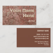 Texte côté carte de visite d'impression rouge de c (Devant / Derrière)