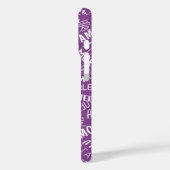 Texte d'amour multilingue coque iphone violet (Verso / Gauche)