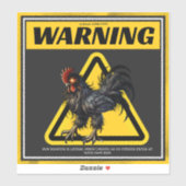 Texte d'avertissement pour autocollant coq (Feuille)