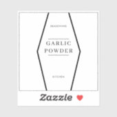 Texte de base Cuisine moderne Pantry Étiquette jar (Feuille)