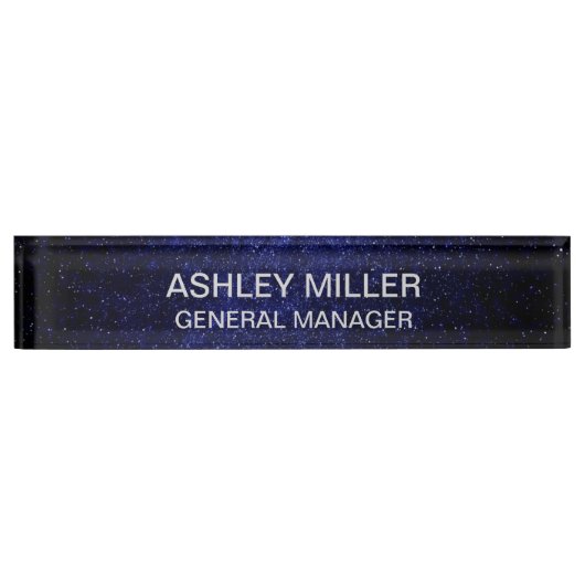 Texte de couleur argent clair sur plaque de bureau (Devant)