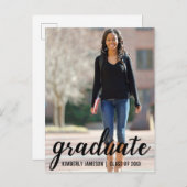 Texte de faire-part de remise de diplôme photo mod (Devant / Derrière)