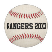 Texte de l'entraîneur de baseball avec balle et Ca (Dos)