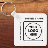 Texte de logo de code QR personnalisé Porte-clés d (Recto)