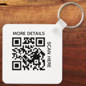 Texte de logo de code QR personnalisé Porte-clés d (Verso)
