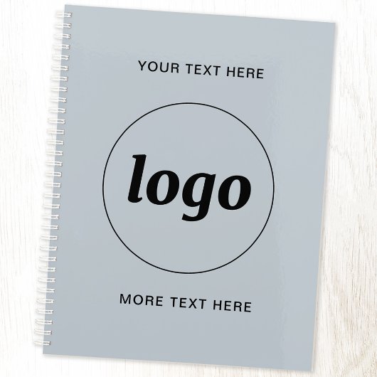 Texte de logo simple bleu poudre