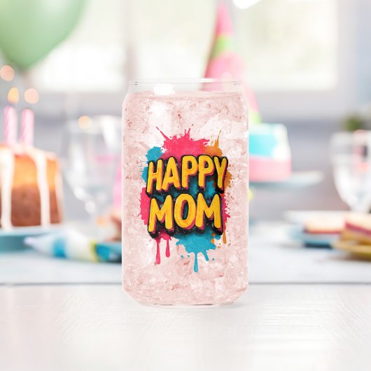 Texte de maman heureuse avec éclaboussures de pein (Insitu (Anniversaire))