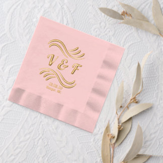 Texte de mariage élégant et lignes à crosse