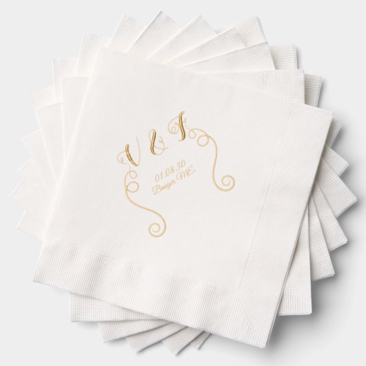 Texte de mariage élégant et lignes à décor en feui (Insitu (empilé))