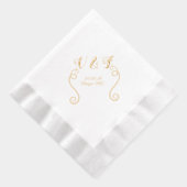 Texte de mariage élégant et lignes à décor en feui (Droite)