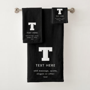 Texte de monogramme modifié Noir & Blanc