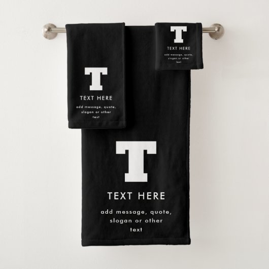 Texte de monogramme modifié | Noir & Blanc (En situation)