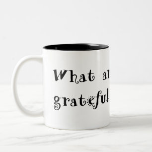 texte de noir de tasse de gratitude