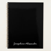 Texte de nom manuscrit noir simple et mignon (Devant)