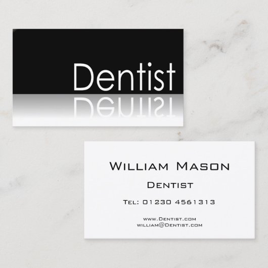 Texte de réflexion - Dentiste - Carte de visite (Devant / Derrière)