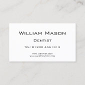 Texte de réflexion - Dentiste - Carte de visite (Dos)