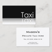 Texte de réflexion - Taxi - Carte de visite (Devant / Derrière)